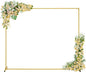 Walensee 7.9FTx6.6FT Gold Wedding Arch Backdrop Stand, Adjustable Square Metal Arch Frame for Ceremony Party Birthday Baby Shower Bridal AnniversaryGarden Balloon Photo Decoration