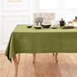 Solino Home Linen Avocado Green Tablecloth 60 x 108 Inch - Classic Hemstitch, 100% Pure Linen Rectangular Tablecloth - Machine Washable Table Cloth for Fall, Autumn, Thanksgiving