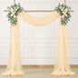 Champagne Arch Draping Fabric for Wedding, 60" x 26Ft Chiffon Drapery Fabric Drapes Backdrop for Wedding Ceremony Baby Shower Bridal Shower Decoration(1 Panel)