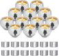 Luditek Disco Ball Candle Holders, 12 Pcs Mirror Silver Decor for Christmas Birthday Wedding NYE Party Decorations, Glass Votive with Tealights for Home Table Centerpiece, Gifts for Women