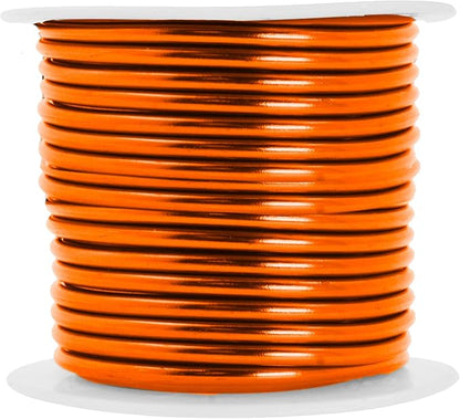 Mandala Crafts 10 Gauge Anodized Aluminum Craft Wire for Jewelry Making - 32 FT Colored Flexible Orange Wire - Bendable for Bonsai Armature Crafting Sculpting