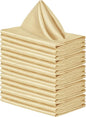 Aneco 16 Pack Square Satin Napkin Bright Silk Table Napkin Soft Smooth Fabric Table Napkin for Wedding Banquet Party Decoration, Champagne, 17 x 17 Inch