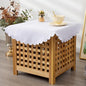 Small Round White Tablecloth 24 Inch Polyester Fabric Washable Table Cover Decorative Wrinkle Resistant Solid Color Table Cloth for Nightstand Party Wedding Camping