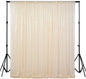 ShiDianYi 4FTX6FT-Ivory-SEQUIN Photo Backdrop, Beige Wedding Photo Booth, Photography Background Ivory Sequin Backdrop Curtain Glitter Backdrop for Parties