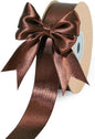 LaRibbons Brown Satin Ribbon 1 Inch 50 Yards Luxury Double Faced Firar Brown Silk Ribbon for Flower Bouquet Crafts Gift Wrapping Wedding Christmas Decoration
