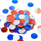 Red White Blue Table Confetti Party Decorations Metallic Circle Dot Confetti, 1.2 Inch, 300pcs