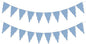 2 Pieces Blue Checkered Flags Banner, Double Sided Blue and White Gingham Bunting Garland for Summer BBQ Picnic Wedding Baby Shower Birthday Party Decorations Supplies