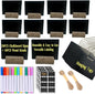 20 Pack Mini Chalkboard Signs for Food Buffet Table Reusable Catering Labels with 10 PCS Wooden Rustic Stands, Party Buffet Food Tags, Small Chalk Board Sign Holders for Wedding Birthday Bakery