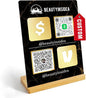 Personalized Custom Metal QR Code Sign Venmo Cashapp Scan to Pay with Stand Instagram Facebook Social Media QR Signs Bar Code QR Plaque Print for Business Salon Beauty Store Restaurant Wifi Sign (S2)