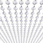 99ft Acrylic Crystal Garland Strands - Hanging Chandelier Gem Bead Chain - 14mm Clear Octagon Prism Diamond String Decorations for Wedding Party Manzanita Centerpiece Christmas Tree