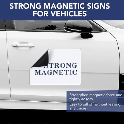 DIYMAG 4Pcs Blank Car Magnets,17x12 Inch Car Door Magnets Set Signs Rounded Corners Flexible Magnetic Bumper Sticker to Advertise Cover Logo Prevent Cars Scratches Dents