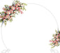 Asee'm 7.2FT White Wedding Arch Round Backdrop Stand Large Circle Metal Floral Balloon Frame for Party Anniversary Birthday Graduation Valentine Ceremony Decorations