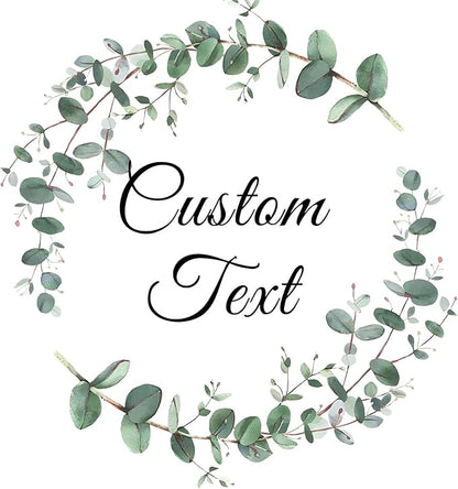 Custom Stickers for Weddings, Birthdays & Businesses - Personalized Labels with Your Logo - Waterproof, Fade and Heat Resistant - Pack of 100-1000 (Wreath J, 3 Inch)