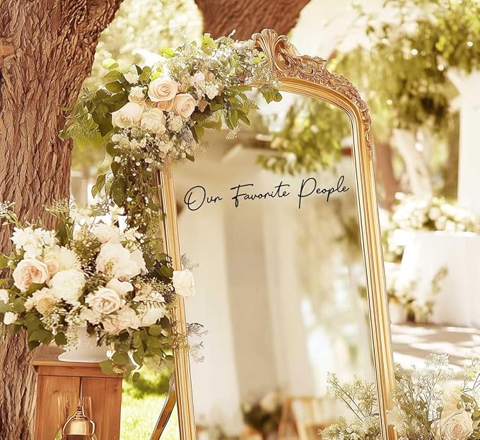 Our Favorite People Seating Chart Decal Wedding Seating Chart Header Decal for Mirror Our Favorite People Welcome Sign Wedding Welcome Vinyl (Black, Width 17")