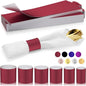 Polymer Material Reusable Napkin Band, Glue-Free Tear-Proof Water Resistant Oil-Proof Napkin Bands Set of 100(Front Burgundy Color and Back White), 6 Adjustable Sizes Napkin Rings