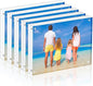 Meetu Acrylic Picture Frame 3.5 x 5 inch,5 Pack Clear Freestanding Double Sided 20mm Thickness Frameless Magnetic Photo Frames Desktop Display with Gift Box Package