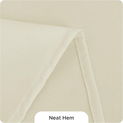 Fitable 8 Pack Round Tablecloths: Stain Resistant Wrinkle Free Circle Table Clothes, Washable Reusable Polyester Table Covers for Wedding Party Birthday Banquet Reception(Ivory, 84 Inch)