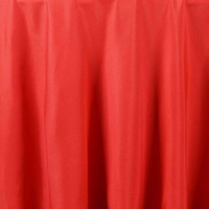 Efavormart Round Tablecloth, 90 Inch Stain & Wrinkle Resistant Washable Table Cloth, Decorative Polyester Fabric Table Cover for Banquet, Wedding, Dining- Red