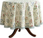 ISAENNE Designer Small Round Tablecloth,Western Linen Colorful Floral Indoor Table Cloth,Wrinkle Resistant Decor Tablecloths for Dining Thanksgiving Kitchen Christmas,Diameter 55"-Serenity B