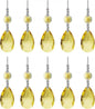 10pcs Crystal Prisms Chandelier Yellow Ornament Pendants Rainbow Maker 38mm Drop Prism Hanging Prisms for Wedding Party Chrismtmas Decoration DIY Jewelry