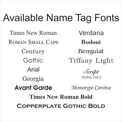 Custom Engraved Name Badges with Pin or Magnet Backing, 1" x 3" - Personalized Acrylic Name Tag with 15 Font Options and 21 Color Options - 10 Tags