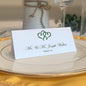 Linked Hearts Place Cards, Hunter Green (Choose Color), Set of 60, Pre-cut and Scored - Wedding, Party, Dinner, and Special Events - Made in the USA