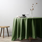 EVERLY 100% Pure Linen Round Tablecloth 90Inches for Dining,Buffet Parties,Picnic,Events,Weddings and Restaurants,Decorative Halloween,Thanksgiving Machine Washable Tablecloths-Olive Green