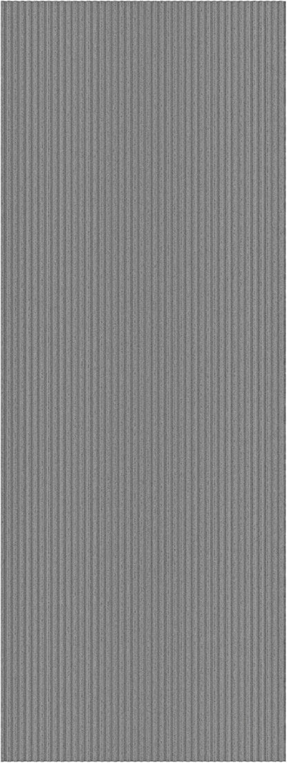 Ottomanson Mud Mat 3' x 3'11" Entryway Rug - Non-Slip Scraper Doormat for Muddy Paws, Dirt Trapping Indoor/Outdoor Mat for High-Traffic Areas, Kitchen, Garage, Patio, Gray