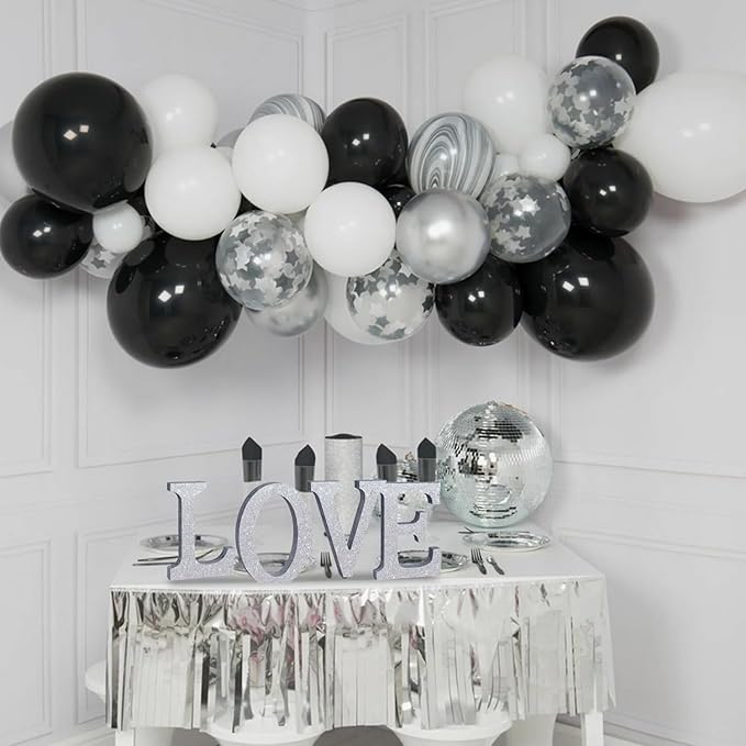 TONIFUL 8 Inch Silver Glitter Letter E Table Centerpiece A-Z Silver Birthday Party Decorations,Silver Alphabet E for Birthday,Chrismas,Graduation,Bridal Shower,Wedding,Anniversary Party Supplies