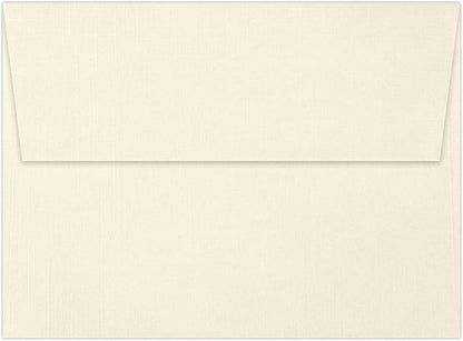LUXPaper A7 Invitation Envelopes | Peel & Press | 5 1/4" x 7 1/4" | Natural Linen | 80lb. Text | 500 Qty