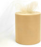 6" x 200 Yards Beige Tulle Fabric Rolls, Beige Spool Tulle Ribbon for DIY Tutu Skirt Wedding Decoration Baby Shower Birthday Party Backdrop Gift Wrapping Bow Craft Supplies