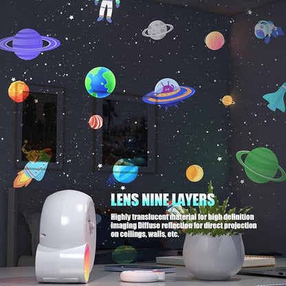 Star Projector, Galaxy Light for Bedroom, Home Planetarium with Remote Control, Realistic Starry Night Ceiling Projector - White