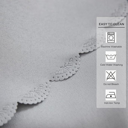 Small Square Grey Tablecloth 36 x 36 Inch Polyester Fabric Washable Table Cover Decorative Wrinkle Resistant Solid Color Table Cloth for Dining Party Wedding Camping