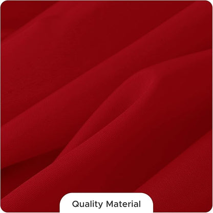 Fitable 8 Pack Table Cloth Rectangle Table: Stain and Wrinkle Resistant Tablecloth Rectangular, Washable Polyester Tablecloths for Wedding Christmas Party Dining Banquet Event(Red, 70x108 Inch)