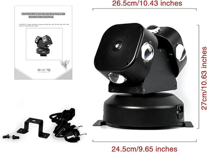 Moving Head DJ Light DMX 512 Strobe Lighting LED with Sound Activated Party RGBW Beam Lights Stage Lighting for Events KTV Disco Wedding Concert Festival (8LED Professional DJ Light w/Special Lights)