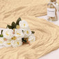 1 Pack Cheesecloth Table Runner 10Ft Christmas Gauze Boho Table Runners for Wedding Decor Bridal Shower Decorations(35" x 120")