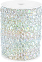 99FT Acrylic Crystal Garland, Iridescent Shimmer Diamond-Shaped Crystal Bead Strands, DIY Crystal Beads String Roll for Wedding Decorations Party Decorations Beaded Curtain Crafting Projects