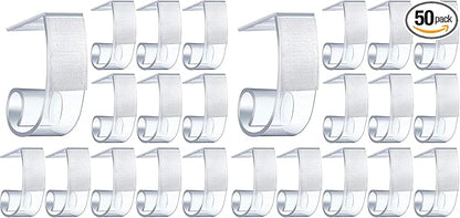 Boao 25 Pieces Table Skirting Clips SMC Model Plastic Tablecloth Clips for Table 1.5-2 Inch with Hook and Loop for Meeting Party Indoor Outdoor Events (Pack of 2)