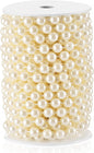 Craft String Pearls 10MM Round White Faux Pearl Garland, 33Feet Ivory Wedding Party Decoration, Christmas Tree Decorations