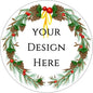 100-1000pcs Custom Stickers Merry Christmas Stickers Personalized Labels Adhesive Xmas Decorative Envelope Seals Stickers for Cards Gift Boxes(Round-5)