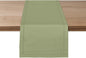 Ruvanti Linen Table Runner 108 Inches, Classic Hemstitch, Washable, Reusable, Non-Slipping, Stain Resistant- Perfect for Parties, Weddings, Dinners, Thanksgiving, Christmas, Indoor use – Olive