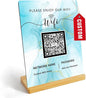 Personalized Custom Metal QR Code Sign Venmo Cashapp Scan to Pay with Stand Instagram Facebook Social Media QR Signs Bar Code QR Plaque Print for Business Salon Beauty Store Restaurant Wifi Sign (W4)