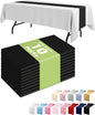 Pureegg Black Plastic Table Runners - 10 Pack, 14'' x 108'', Water Resistant & Disposable Centerpiece Decorations for Table Cloth, Wedding, Birthday, Holiday, Baby Shower, Party, Home Decor