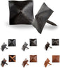 50 Pack 1" Square Head Iron Clavos Decorative Nails – Sealed Unfinished – Handmade Rustic Square Fasteners for Farmhouse Shutters, Barn Doors, Shutters, and Gates – Ornamental Wood Accent