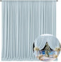 10 x 10 Feet Blueish Gray Backdrop Curtain for Partie, Background Curtains for Photoshoot, Birthday, Wedding, Halloween, Thanksgiving, Christmas Day, New Year Party Decorations 5Ft x 10Ft, 2 Panels
