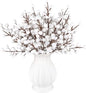40 Pcs Artificial Berry Stems Branches, Christmas White Faux Holly Berries Picks Ornaments for Christmas Tree Wreath DIY Craft Decorations Holiday Home Decor (40, White)