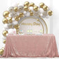 OQSQ Rosegold Rectangle Sequin Tablecloth - 60x102 inch, Glitter Drape Table Cloth, Sparkle Sequence Table Overlays for Wedding Birthday Party Baby Bridal Shower