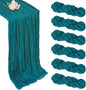 6 Pack Teal Cheesecloth Table Runner 10ft Boho Gauze Fabric Cheese Cloth Table Runner 35 x 120 Inch Rustic Sheer Runner for Romantic Wedding Decor Baby Shower Party Table Centerpiece Decoration