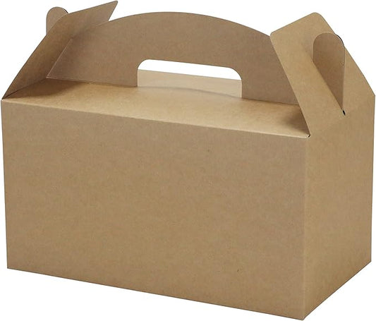 HUAPRINT Brown Treat Boxes Large Bulk,Gable Boxes 30 Pack 9.45x5x5Inches,Party Favor Boxes Goodie Boxes for Birthday Party Baby Shower Wedding Christmas