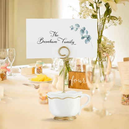 CLEVER SIGNS Place Cards for Wedding or Party, Seating Place Cards for Tables, Scored for Easy Folding, Flower Design 100 Pack, 2 x 3.5 Inches